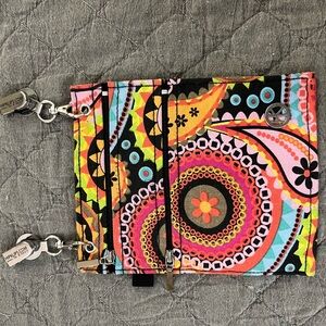 Vibrant Multicolor Wallet with Key Clips